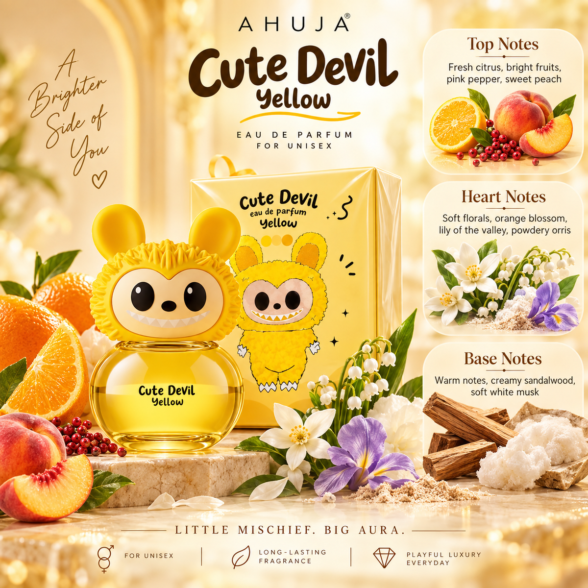 Ahuja Cute Devil Yellow Eau de Parfum for Unisex