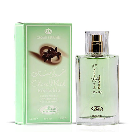 Al-Rehab Choco Musk Pistachio Eau de Parfum Spray for Women, 1.65 Ounce