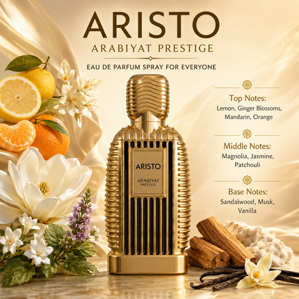 Arabiyat Prestige Aristo Eau de Parfum Spray For Unisex 3.4 Ounce