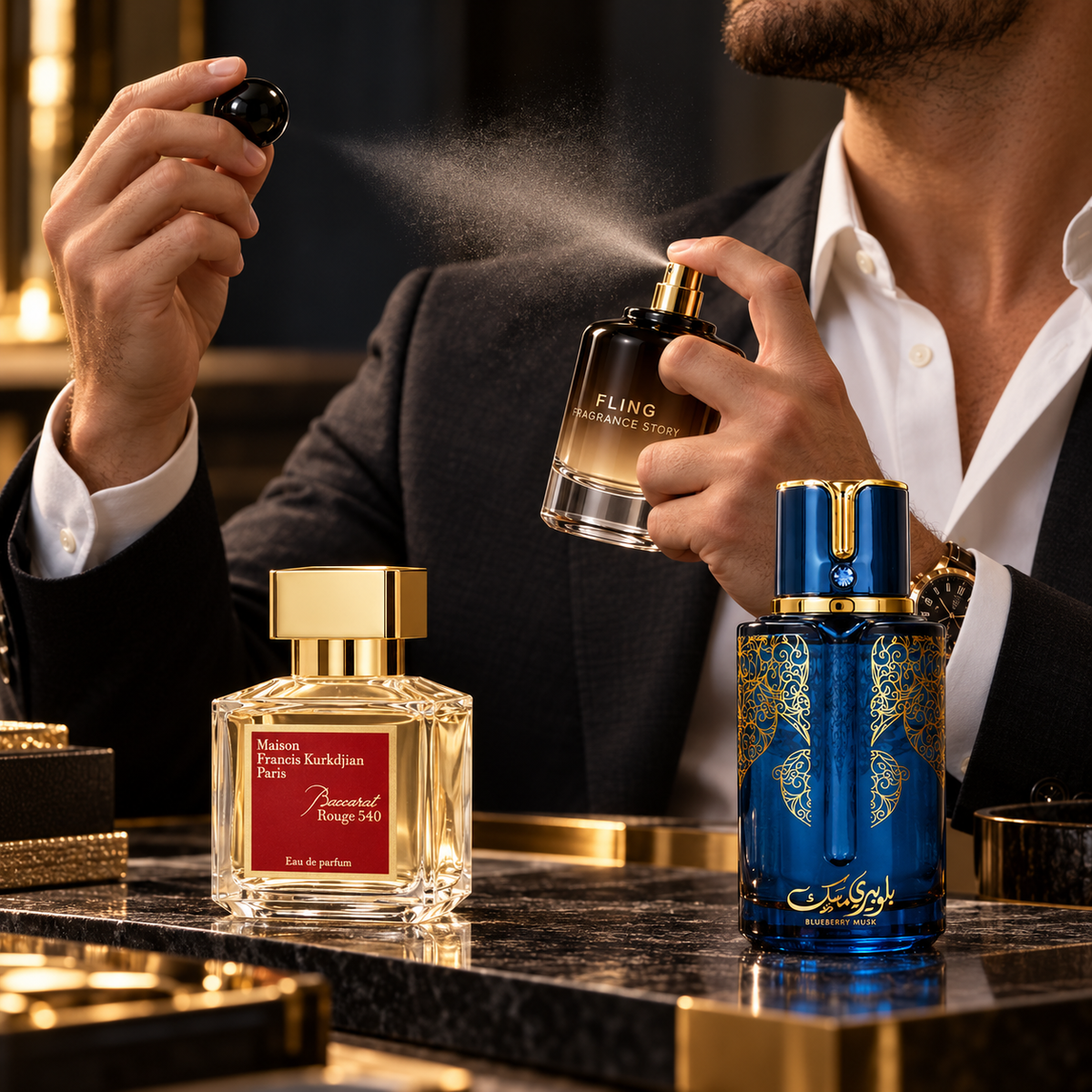 Arabiyat Prestige Blueberry Musk & Baccarat Rouge White Bundle for Men, image 3