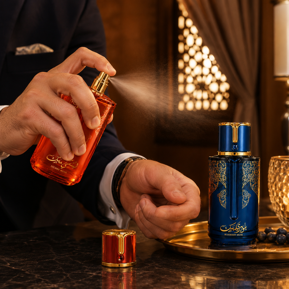 Arabiyat Prestige Lychee Musk & Blueberry Musk Fragrance Bundle for Unisex