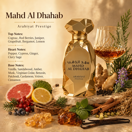 Arabiyat Prestige Mahd Al Dhahab Eau de Parfum Spray for Unisex, 3.4 Ounce