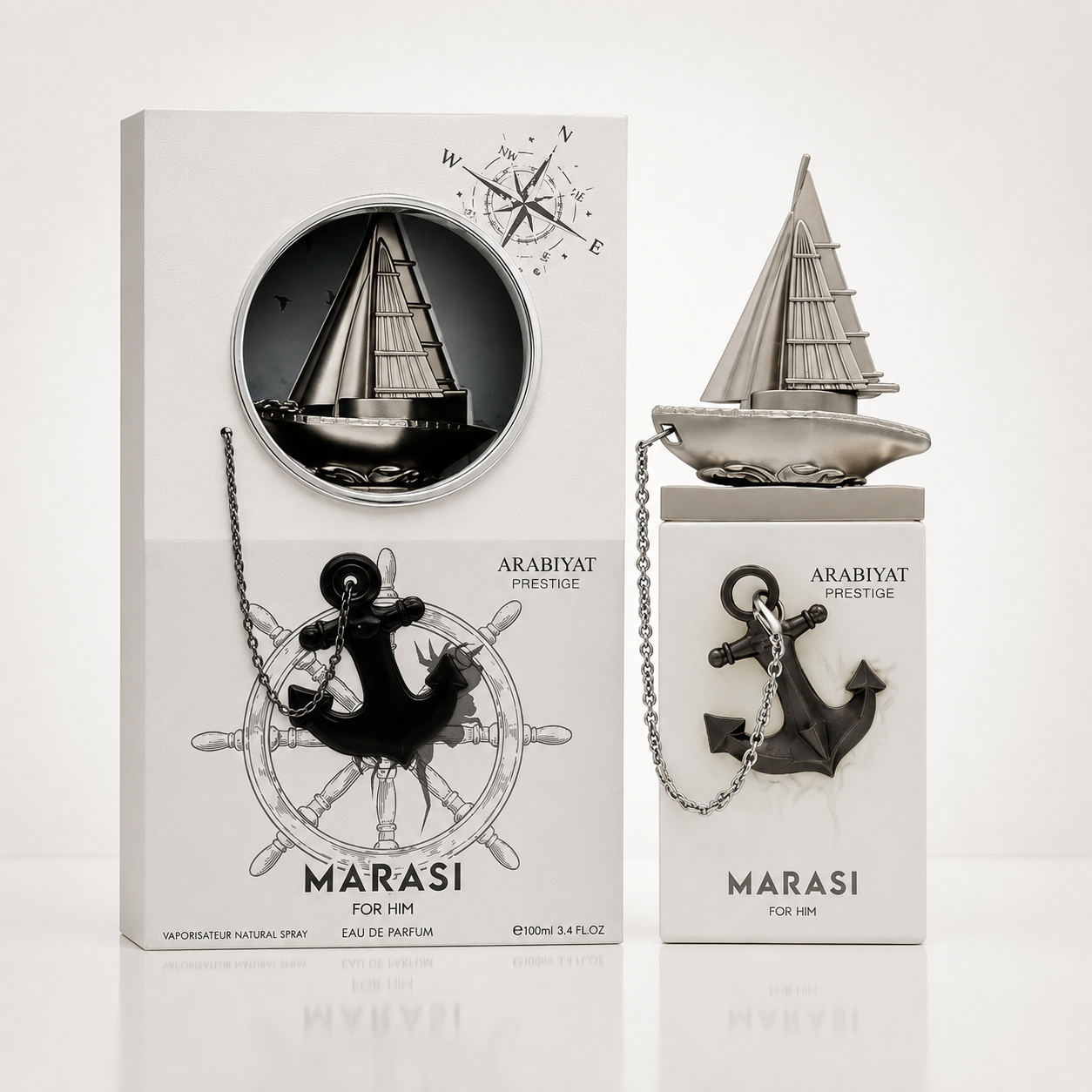 Arabiyat Prestige Marasi Eau de Parfum Spray For Men 3.4 Ounce