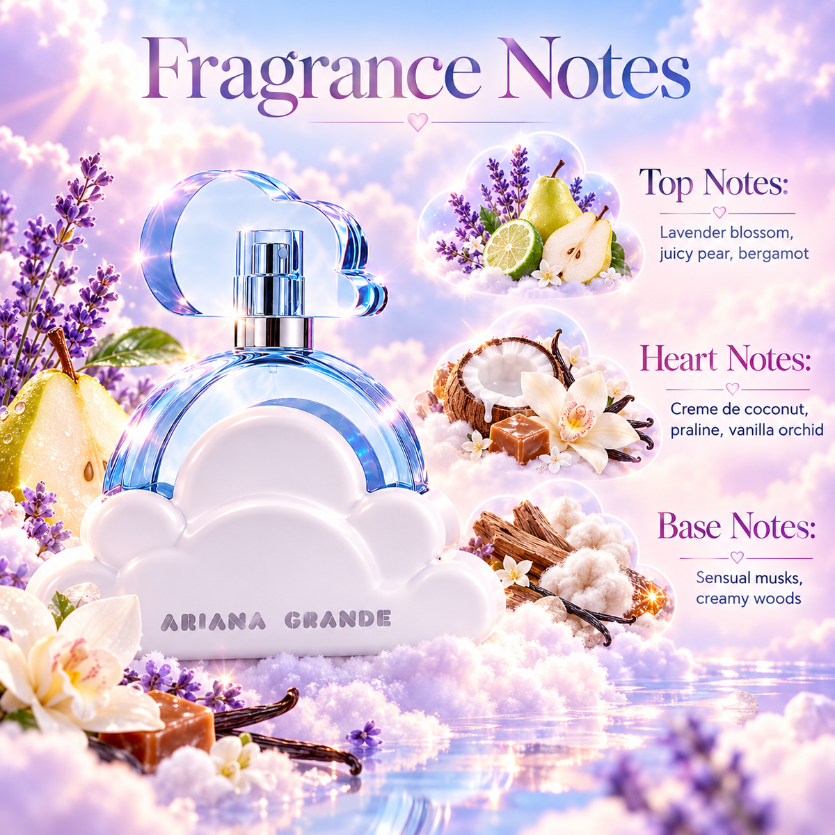 Ariana Grande Cloud Eau de Parfum for Women 3.4 Ounce