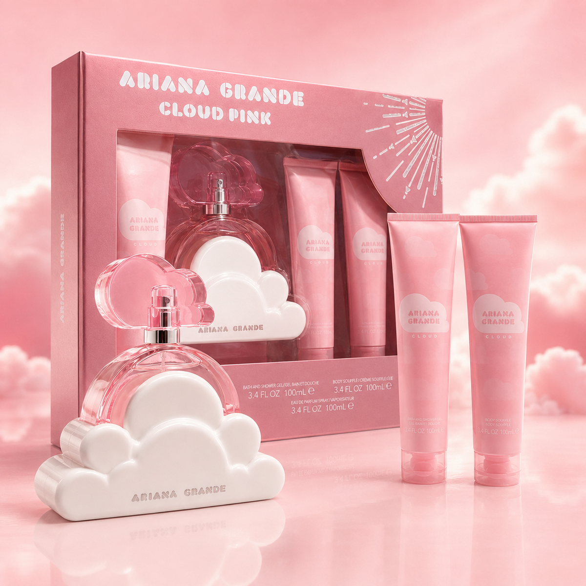 Ariana Grande Cloud Pink 3-Piece Gift Set for Women
