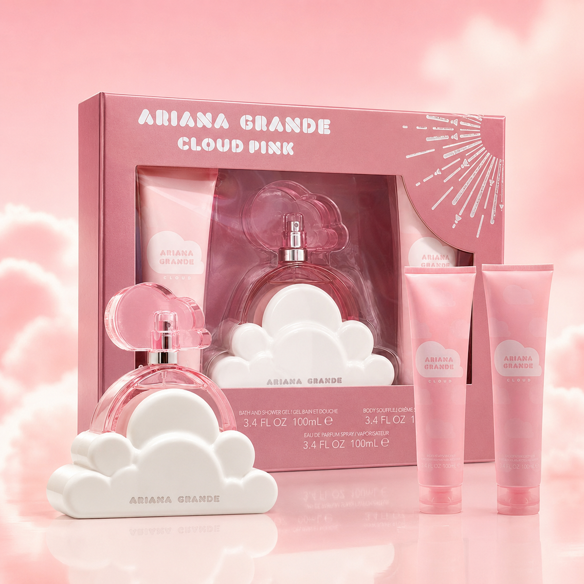 Ariana Grande Cloud Pink 3-Piece Gift Set for Women