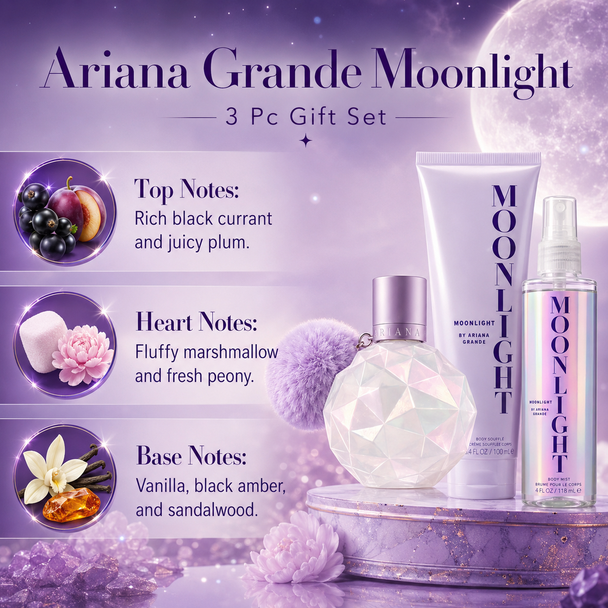 Ariana Grande Moonlight 3-Piece Gift Set for Women