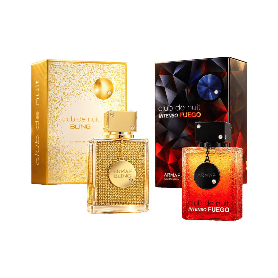 Armaf Club De Nuit Bling Gold + Armaf Club De Nuit Intenso Fuego 2-Piece Fragrance Bundle for Unisex