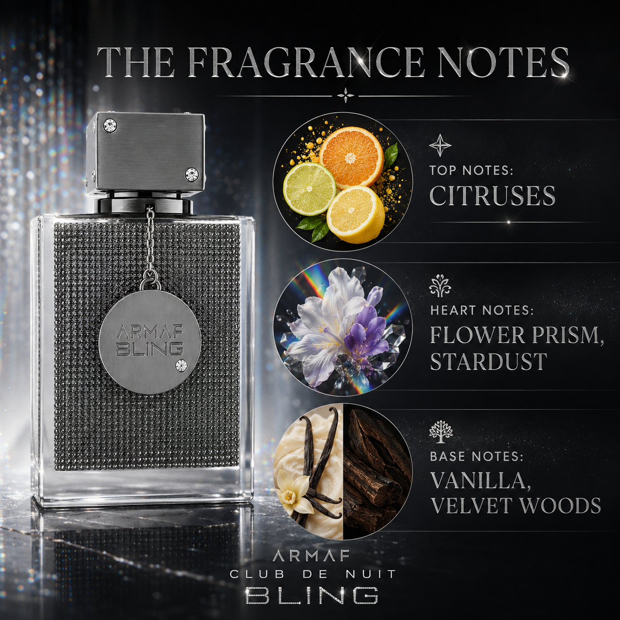 Armaf Club De Nuit Bling for Men Eau de Parfum Spray, 2.5 Ounce