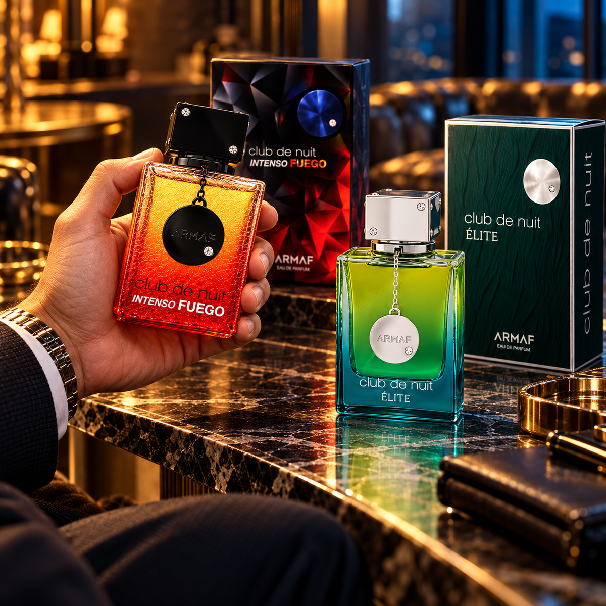 Armaf Club De Nuit Intenso Fuego + Armaf Club De Nuit Elite 2-Piece Fragrance Bundle for Men