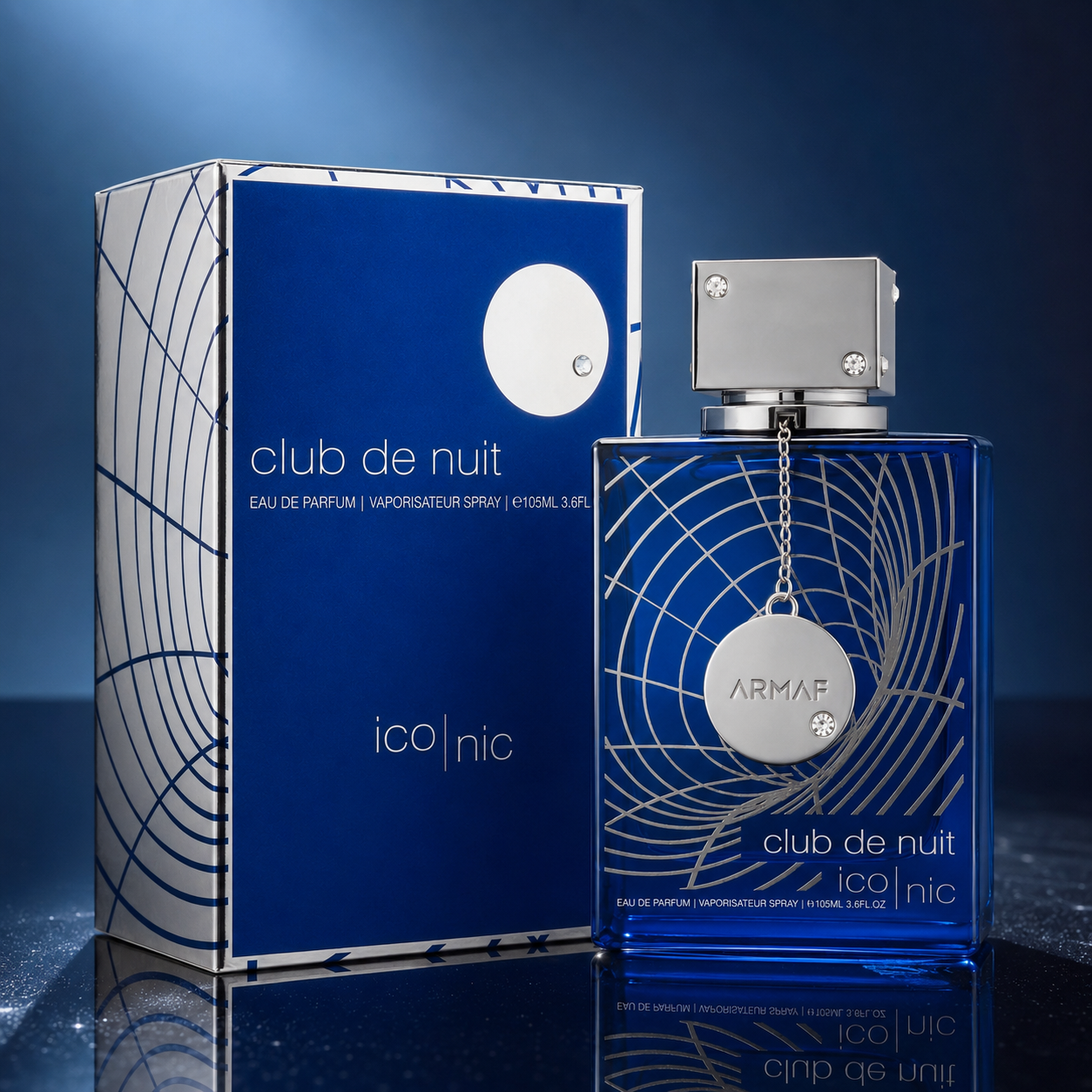 Armaf Club de Nuit Blue Iconic for Men Eau de Parfum Spray, 3.6 Ounce