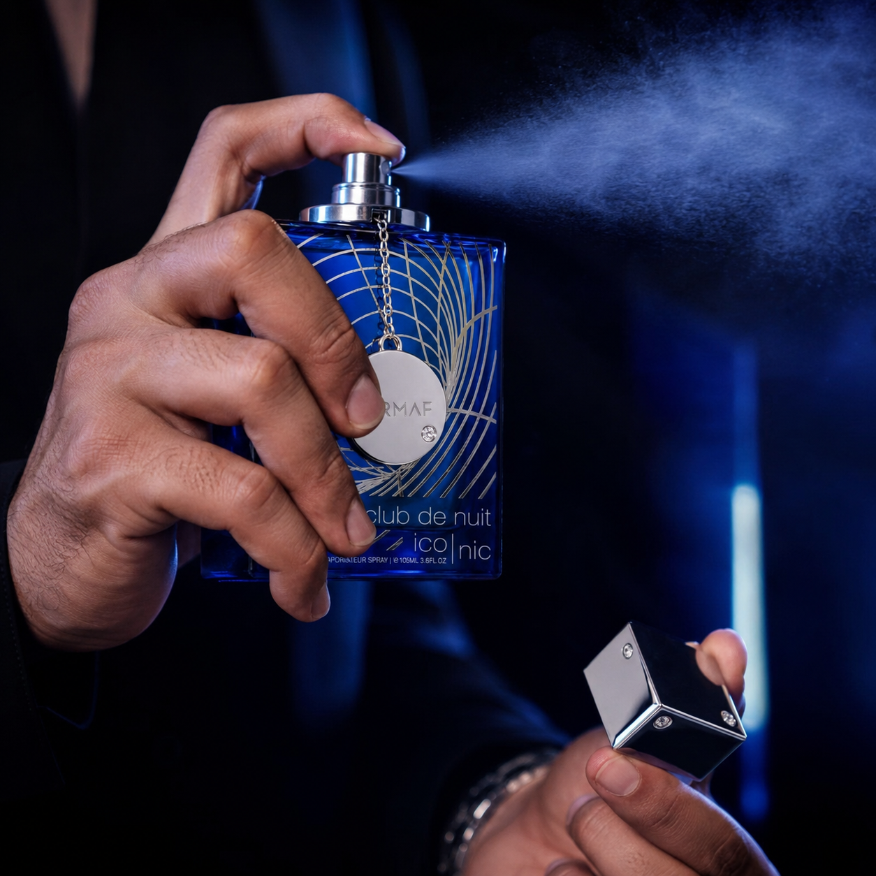 Armaf Club de Nuit Blue Iconic for Men Eau de Parfum Spray, 3.6 Ounce