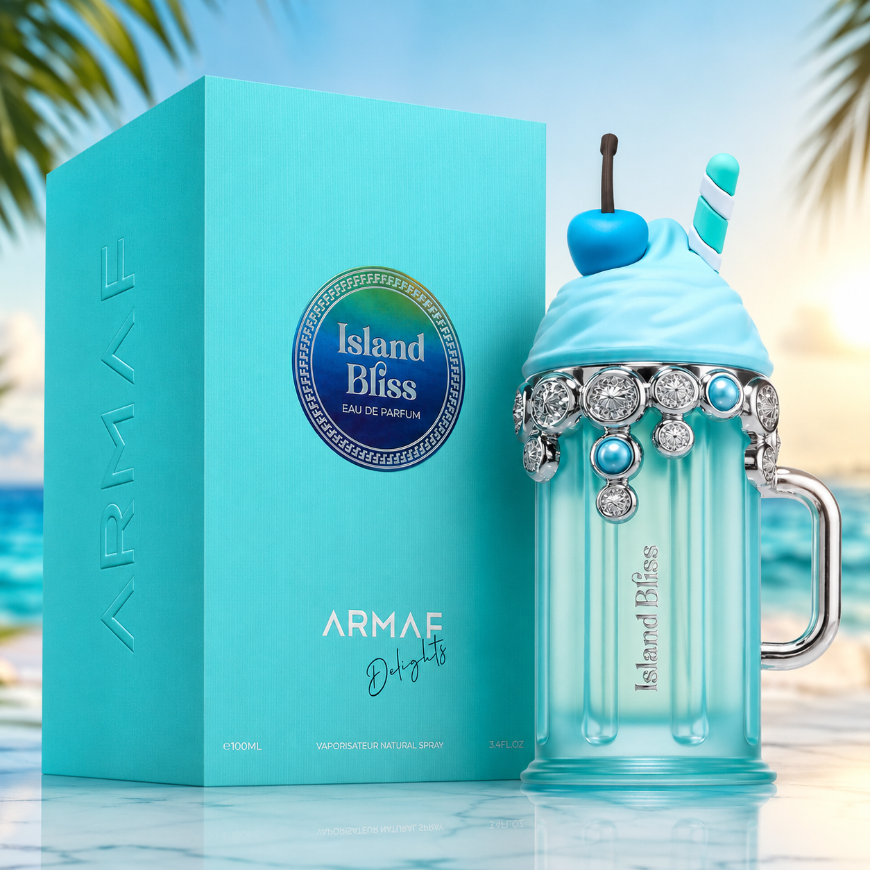 Armaf Delights Island Bliss Eau de Parfum Spray for Men 3.4 Ounce