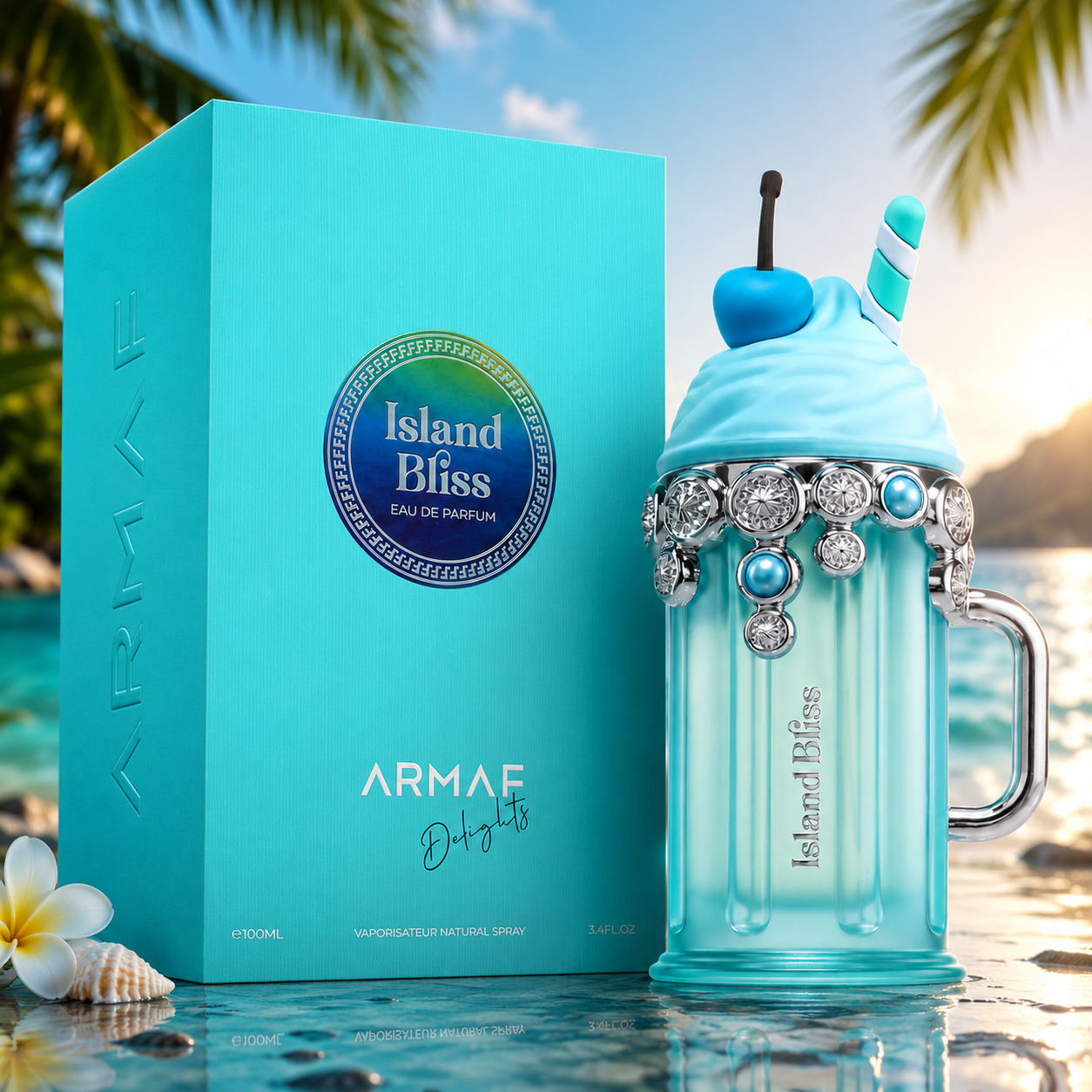 Armaf Delights Island Bliss Eau de Parfum Spray for Men 3.4 Ounce