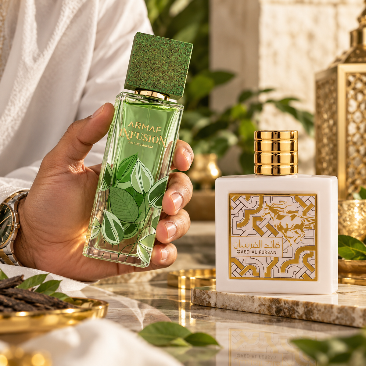Armaf Infusion + Lattafa Qaed Al Fursan Unlimited 2-Piece Fragrance Bundle for Men