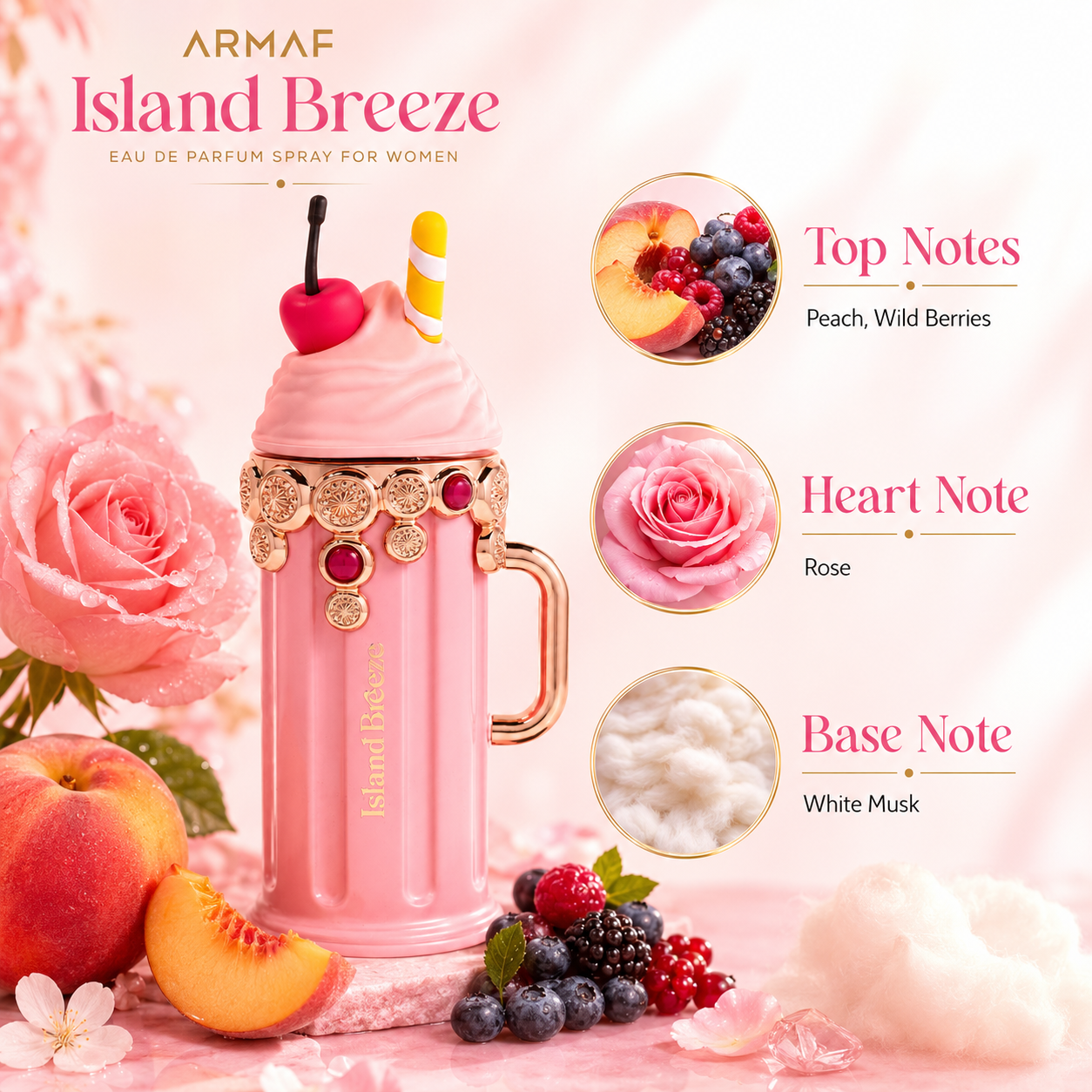 Armaf Island Breeze for Women Eau de Parfum Spray, 3.4 Ounce