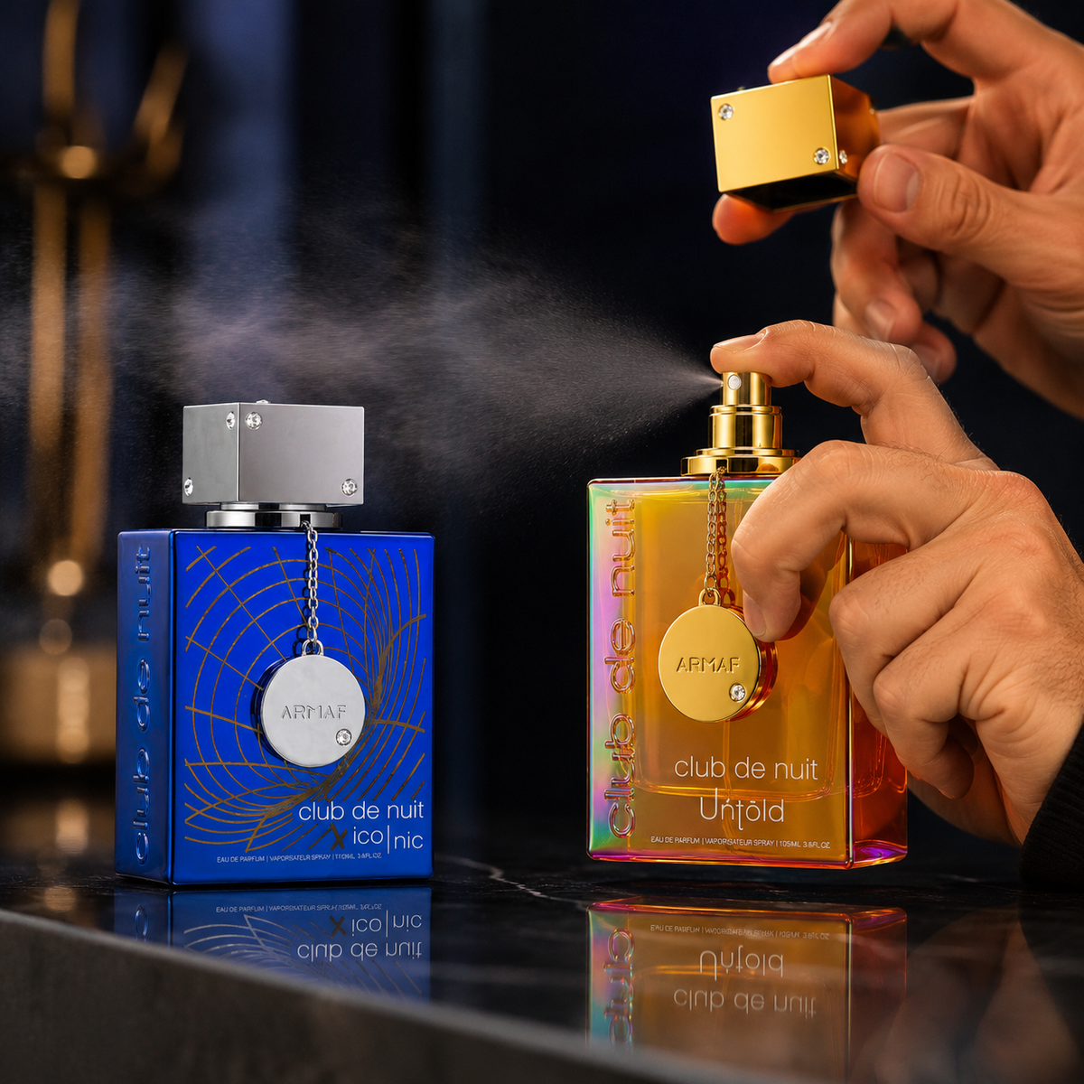 Armaf [BUNDLE] Club de Nuit Untold & Club De Nuit Blue Iconic Eau de Parfum Spray 3.4 Oz Each