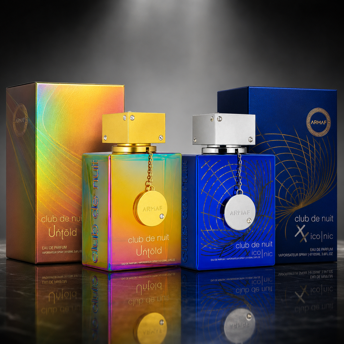 Armaf [BUNDLE] Club de Nuit Untold & Club De Nuit Blue Iconic Eau de Parfum Spray 3.4 Oz Each