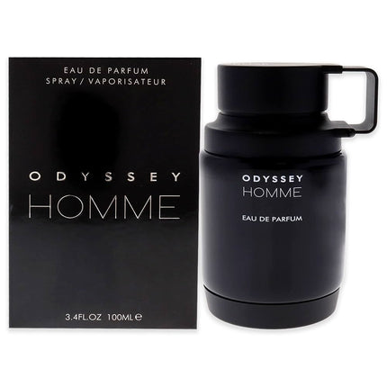 Armaf Odyssey Homme (Black) for Men Eau de Parfum Spray, 3.4 Ounce