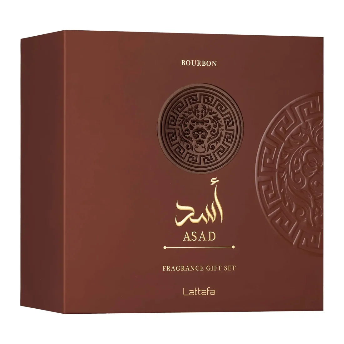 Lattafa  Asad Bourbon 3PC Gift Set (100ml + 12ml + Shower Gel) For Men