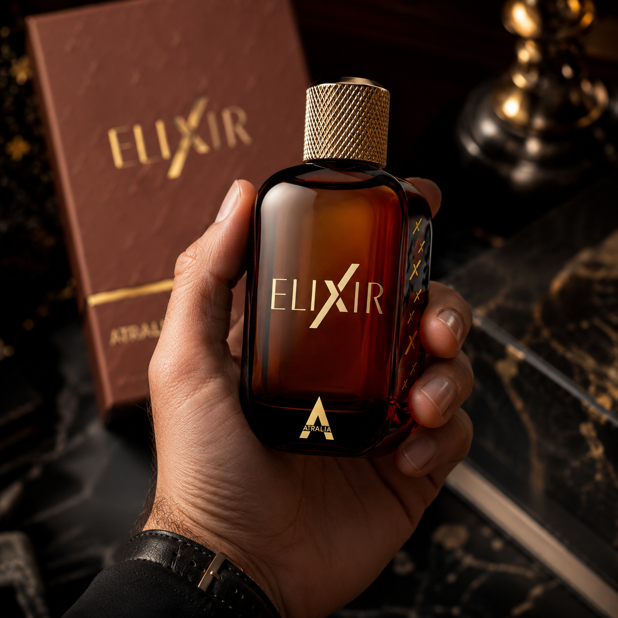 Atralia Elixir Arabian Fragrance Eau de Parfum Spray for Men 3.4 Oz
