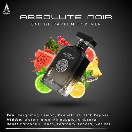 Atralia Absolute Noir Eau de Parfum Spray for Men 3.4 Ounce