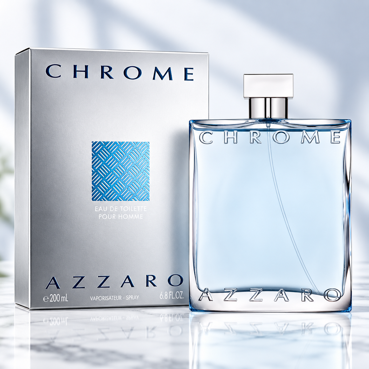 Azzaro Chrome Eau de Toilette for Men, 6.8 Ounce