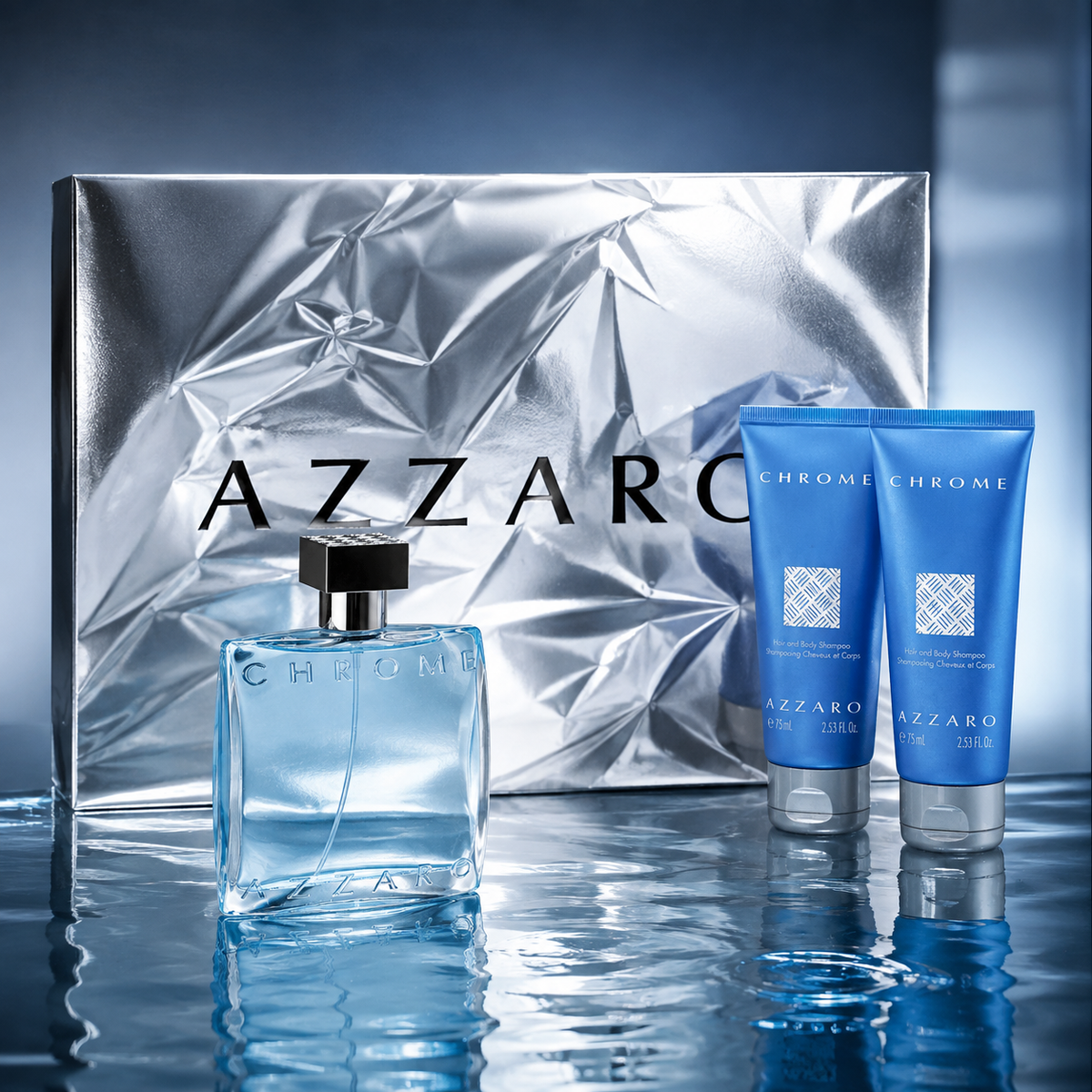 Azzaro Chrome 3-Piece Gift Set for Men