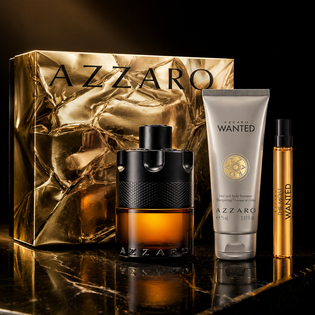 Azzaro The Most Wanted Parfum 3-Piece Gift Set for Men