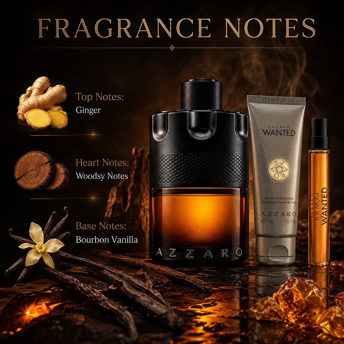 Azzaro The Most Wanted Parfum 3-Piece Gift Set for Men