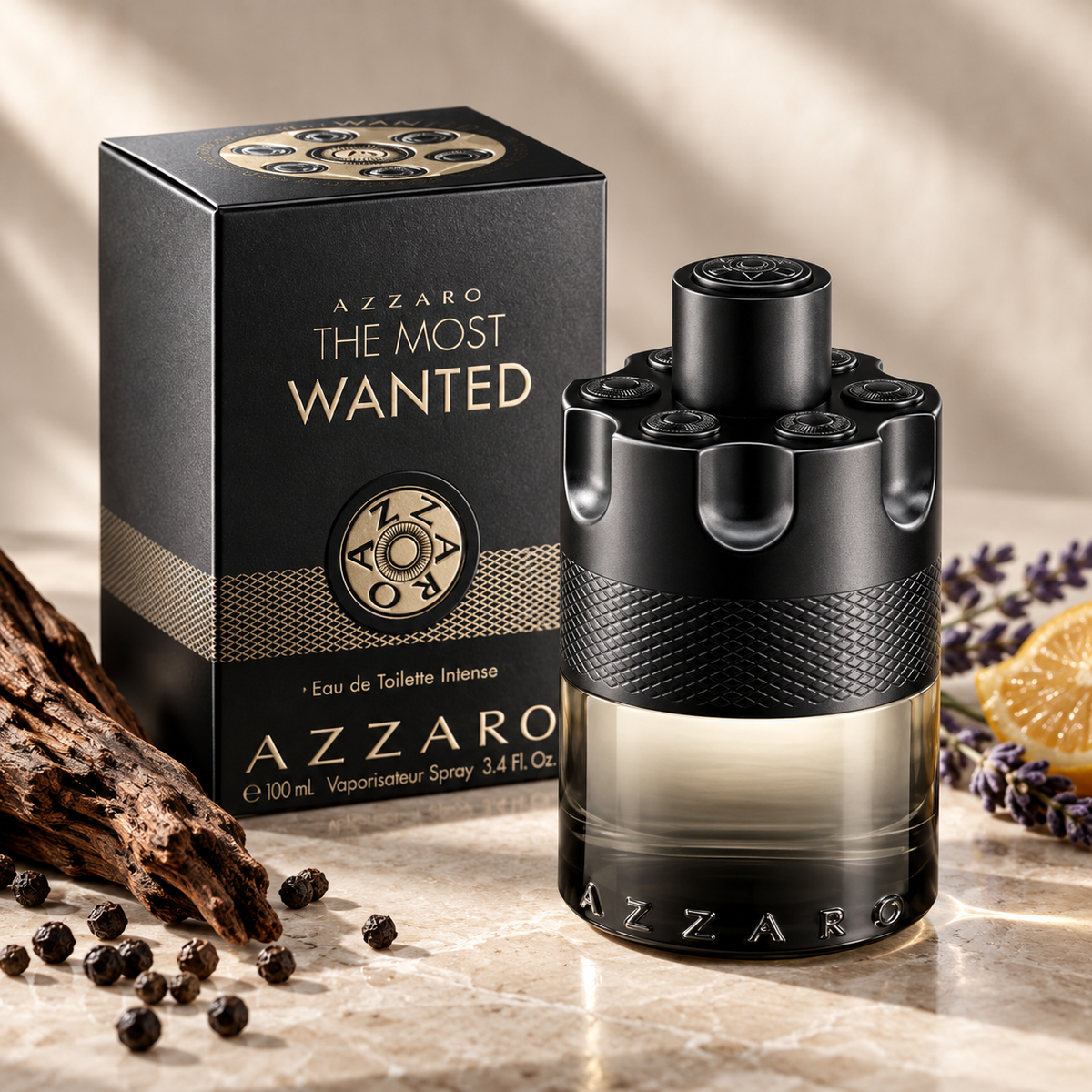 Azzaro The Most Wanted Eau de Toilette Intense for Men, 3.4 Ounce