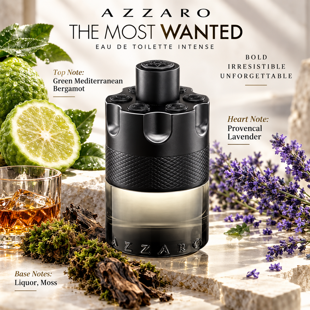 Azzaro The Most Wanted Eau de Toilette Intense for Men, 3.4 Ounce