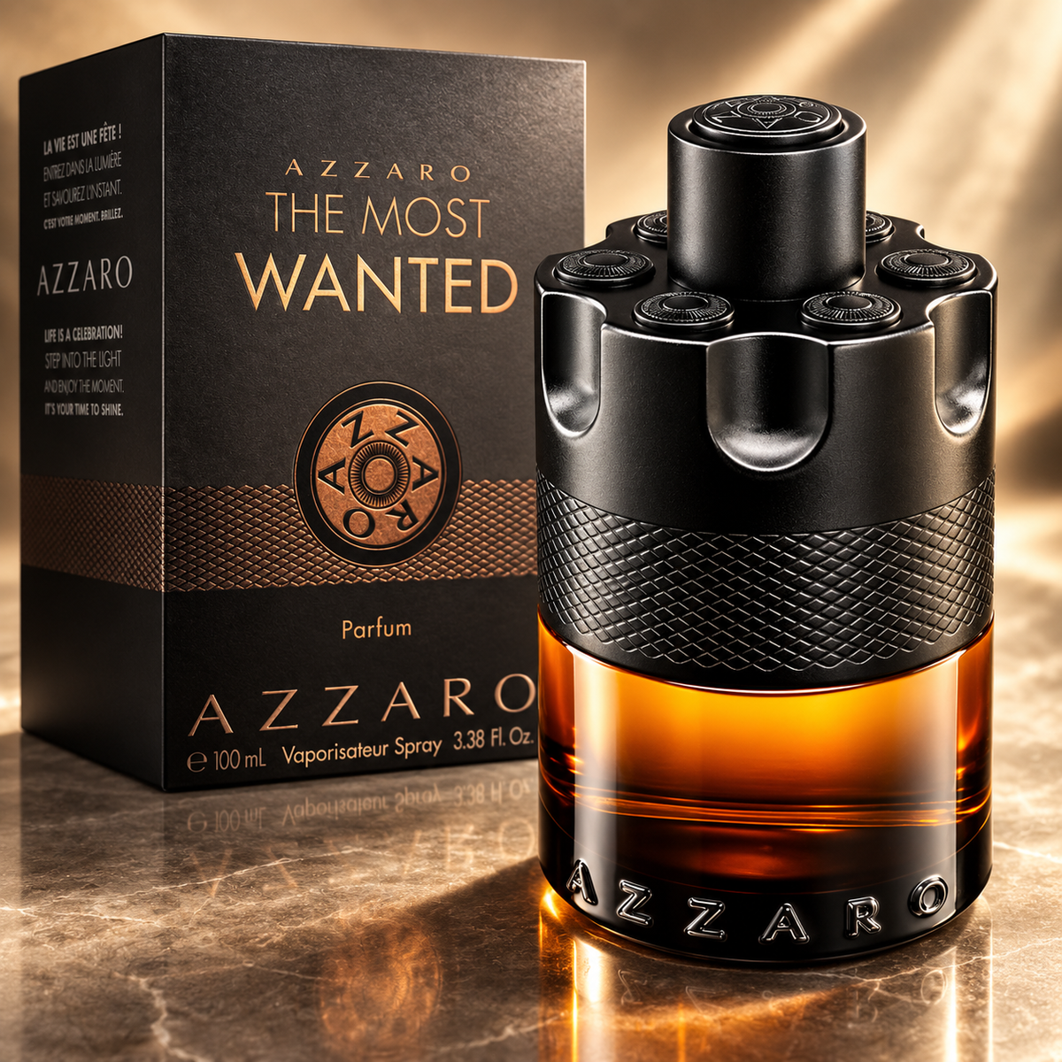 Azzaro The Most Wanted Parfum for Men, 3.4 Ounce