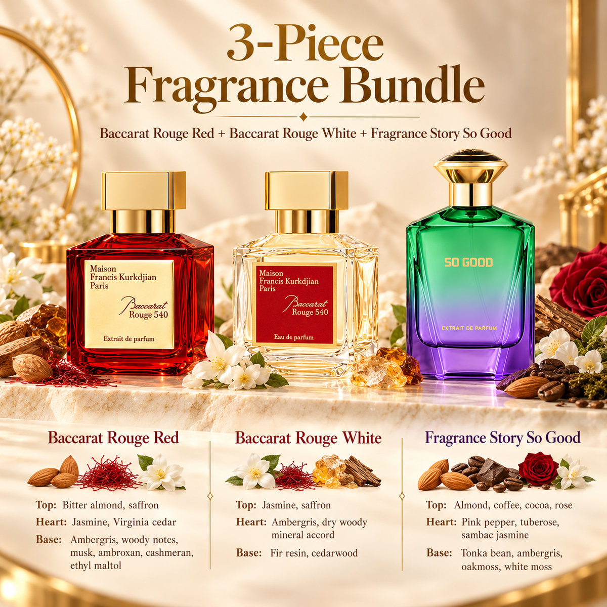 Unisex sweet and gourmand fragrance gift set