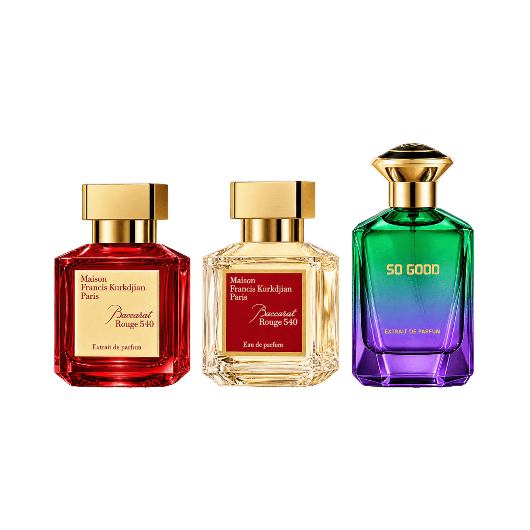 Baccarat Rouge Red, Baccarat Rouge White and Fragrance Story So Good 3-piece bundle