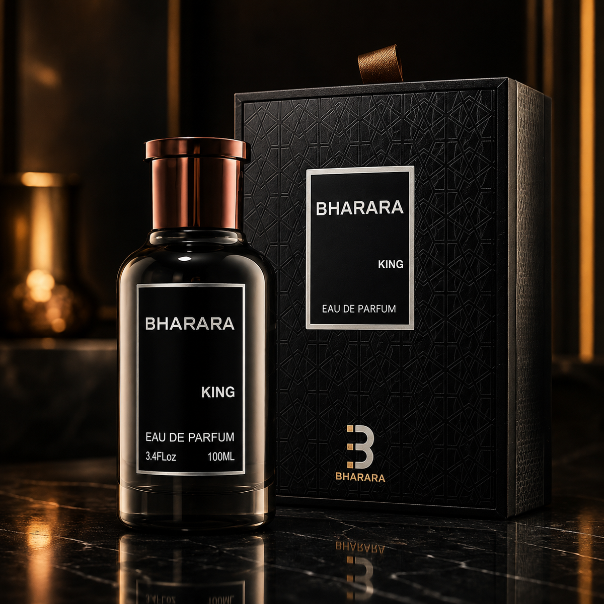 Bharara King For Men Eau de Parfum Spray, 3.4 Ounce