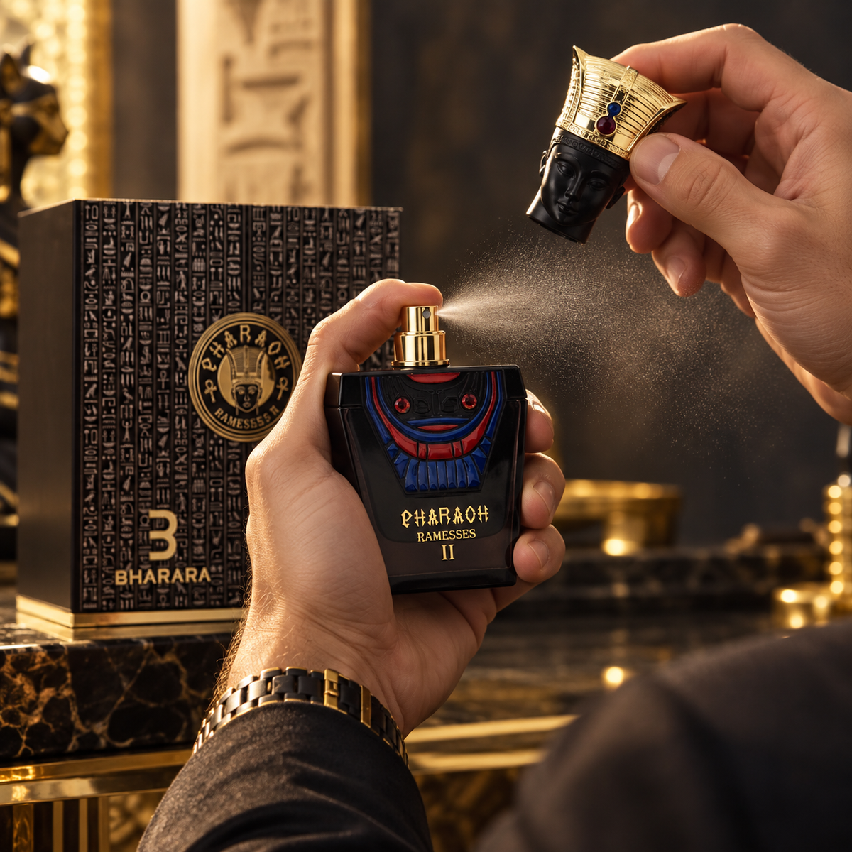 Bharara Pharaoh Ramesses II Parfum for Men, 3.4 Ounce