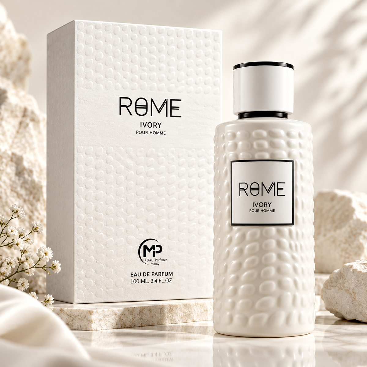 Bharara Rome Ivory Pour Homme Eau de Parfum for Men, 3.4 Ounce