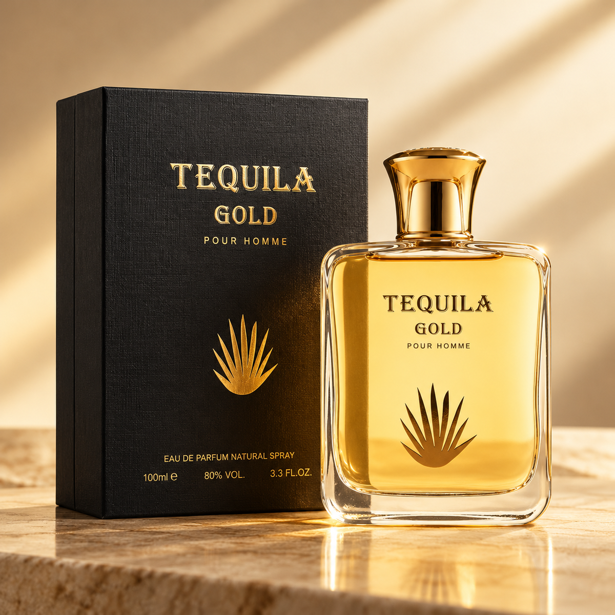 Bharara Tequila Gold Pour Homme Eau de Parfum for Men 3.3 Ounce