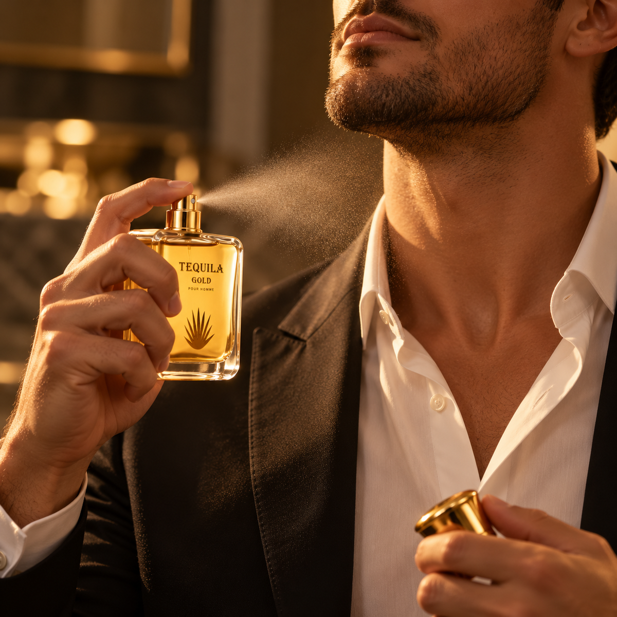 Bharara Tequila Gold Pour Homme Eau de Parfum for Men 3.3 Ounce