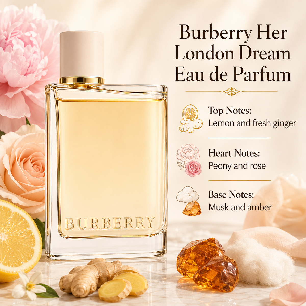 Burberry Her London Dream Eau de Parfum for Women 3.4 Ounce