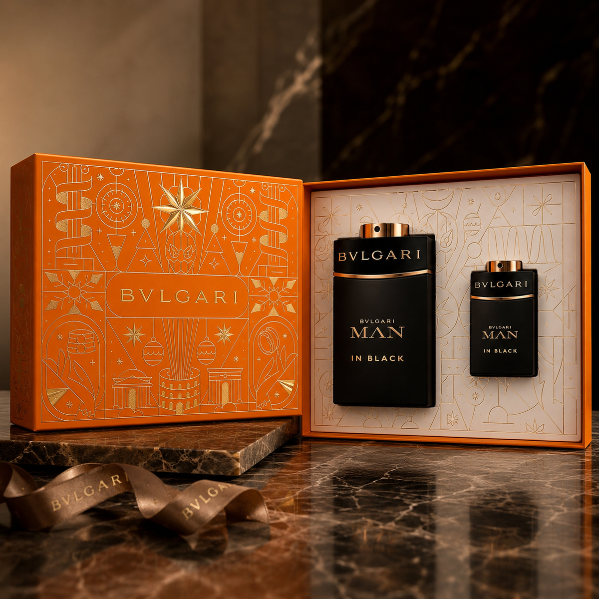 Bvlgari Man in Black 2-Piece Gift Set for Men