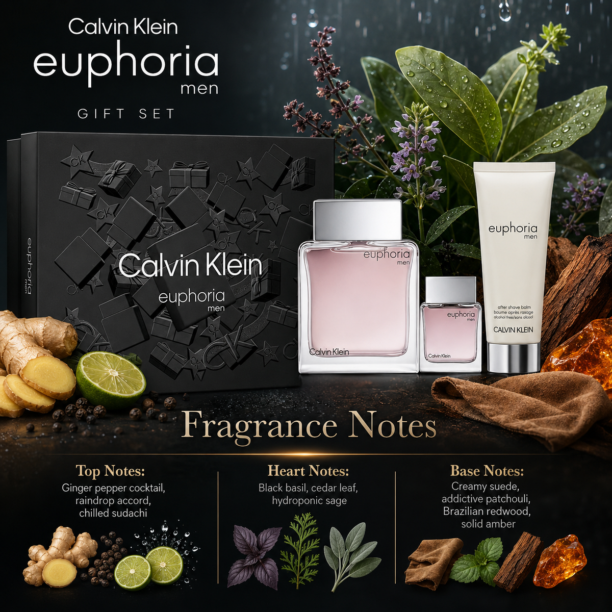 Calvin Klein Euphoria 3-Piece Gift Set for Men