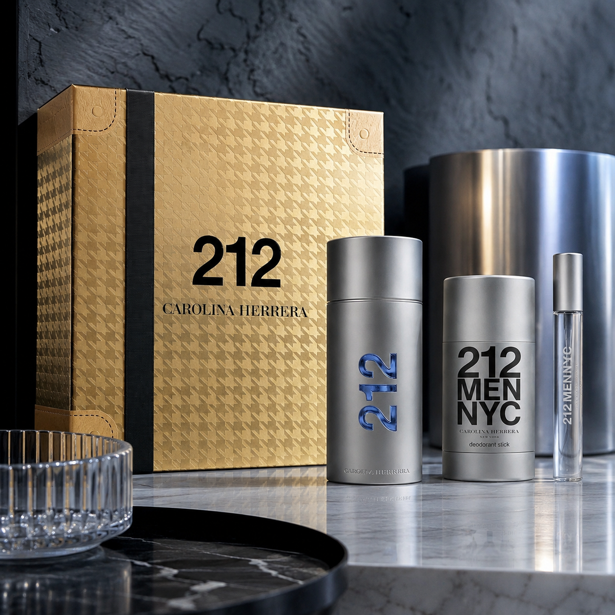 Carolina Herrera 212 Men 3-Piece Gift Set for Men