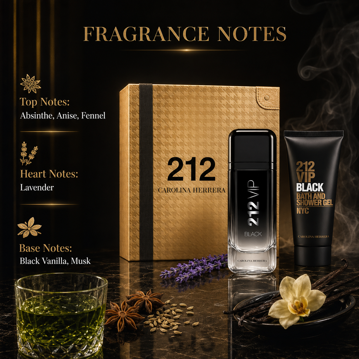 Carolina Herrera 212 VIP Black 2-Piece Gift Set for Men