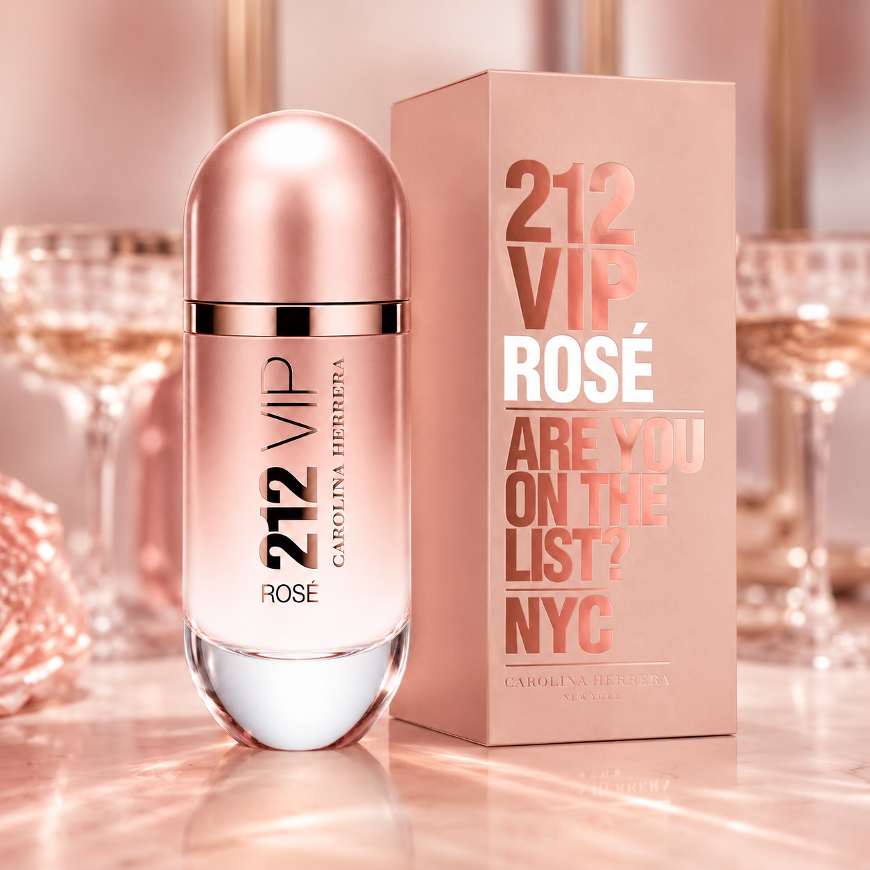 Carolina Herrera 212 Vip Rose Eau de Parfum for Women3.4 Ounce