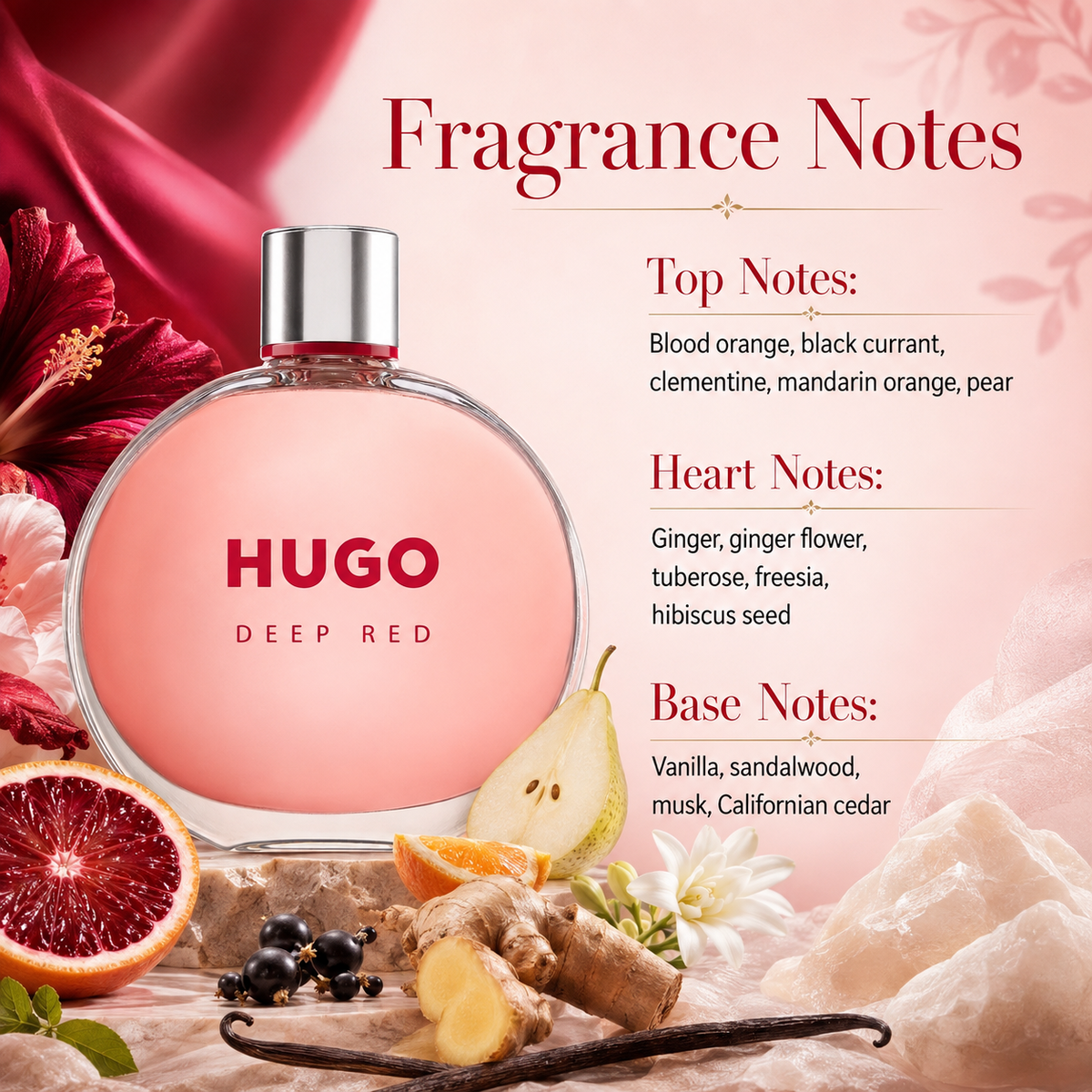 Hugo Boss Deep Red Eau de Parfum for Women 2.5 Ounce