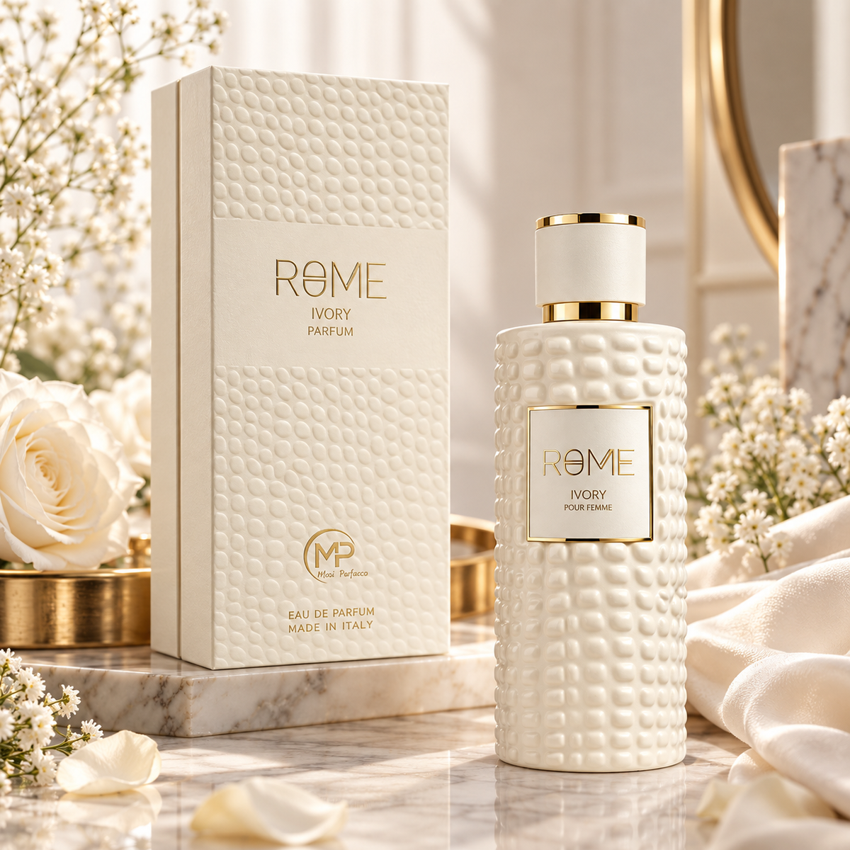 Bharara Rome Ivory Pour Femme Eau de Parfum for Women, 3.4 Ounce