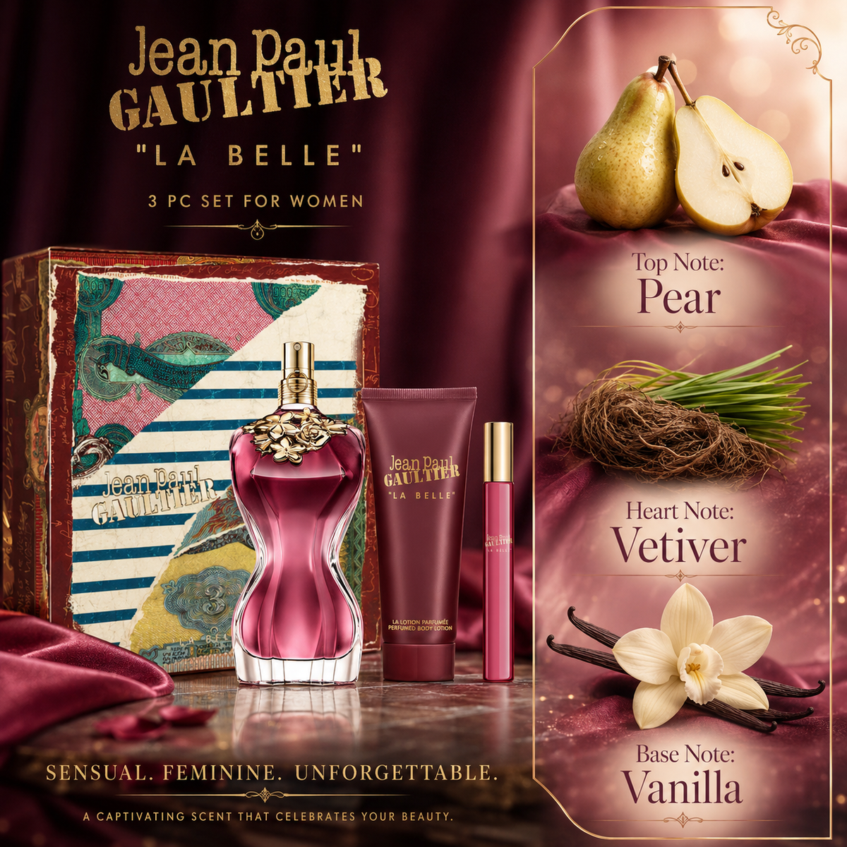 Jean Paul Gaultier La Belle 3-Piece Gift Set for Women