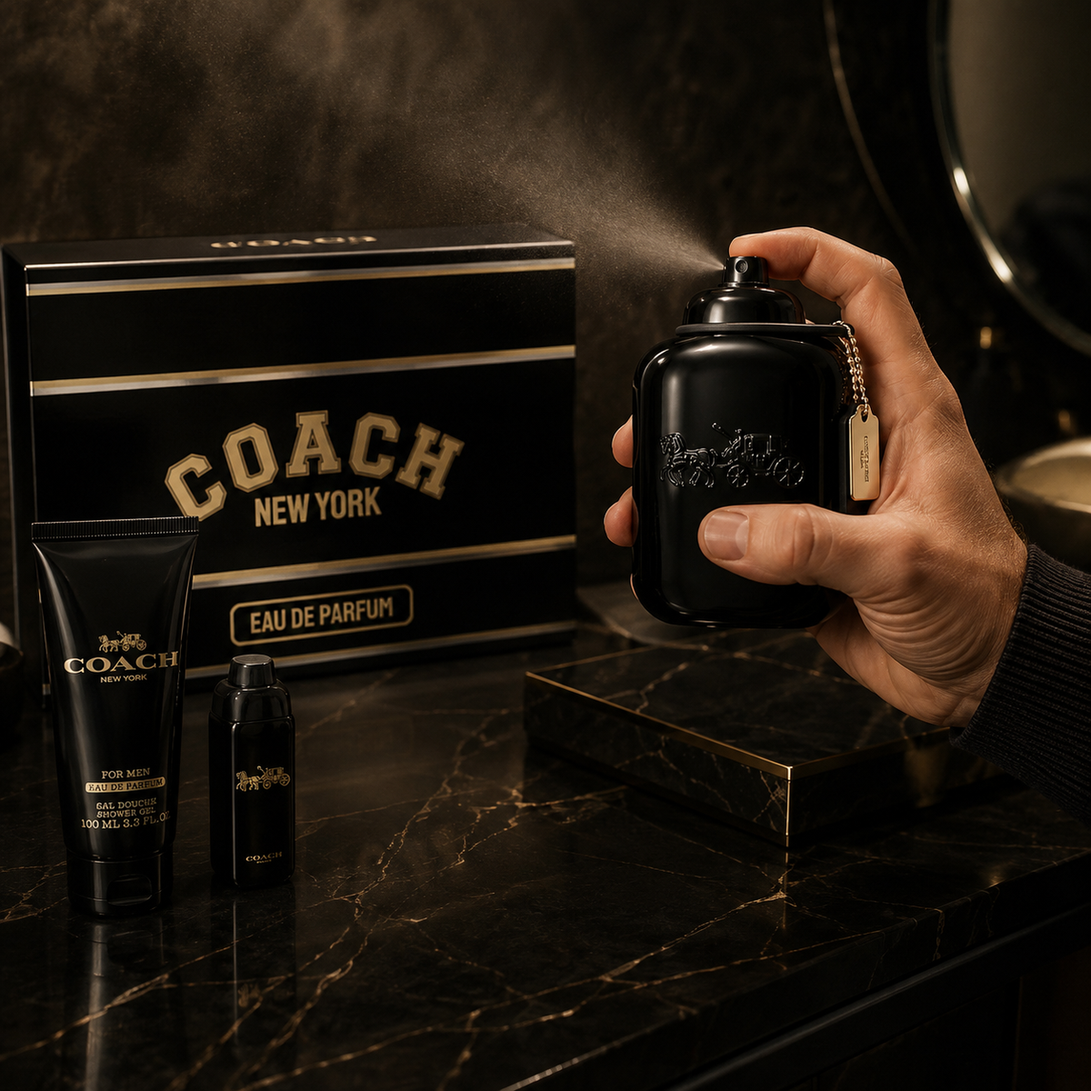 Coach Black 2-Piece Gift Set for Men